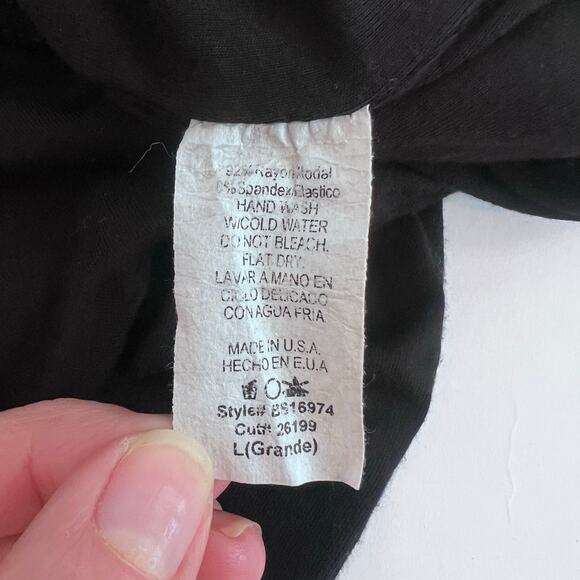 FINAL TOUCH RAYON MODAL LONGSLEEVE MOCK TURTLENECK BLACK BODYSUIT SIZE LARGE - Picture 6 of 10